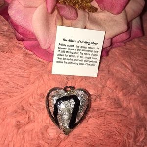 blown glass pendant .925